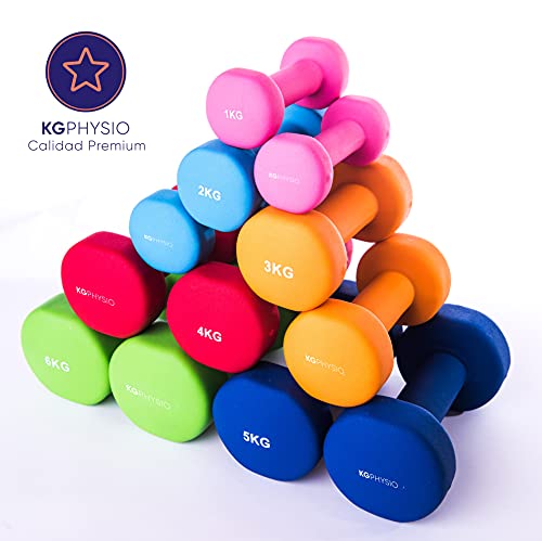 KG Physio Mancuernas De Neopreno De Calidad Profesional Juego De 2 Pesas (2 x 10KG)