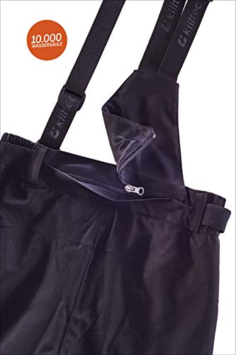 Killtec Gandara Jr Pantalón de esquí Funcional con Cremallera, Nieve y protección de los Bordes, Niñas, Negro, 152