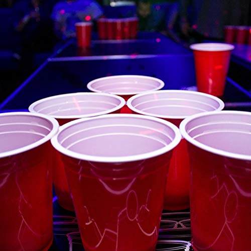 Kit de Beer Pong Oficial Original | Paquete Completo Oficial de Beer Pong 22 Copas Rojas | 2 Rejillas espaciadoras | 4 Bolas | Reglas Oficiales | Juego de Beber | Juego de Fiesta | OriginalCup®