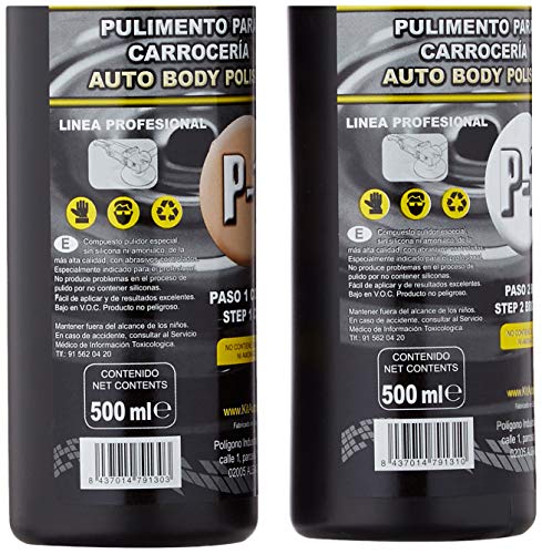 KITAUTOS KP2 Pulimento para Carrocería 2X1/2l y utiles de pulido.