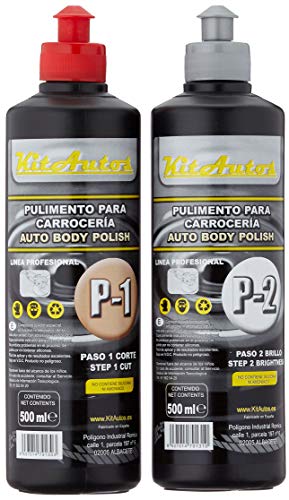 KITAUTOS KP2 Pulimento para Carrocería 2X1/2l y utiles de pulido.