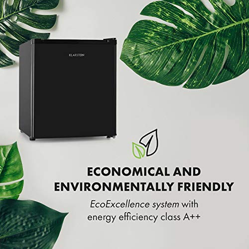 Klarstein Scooby mininevera - sistema EcoExcellence, eficiencia energética de clase E, 40 litros de capacidad, temperatura regulable, baldas extraíbles, botellas de hasta 2 l, 41 dB, negro