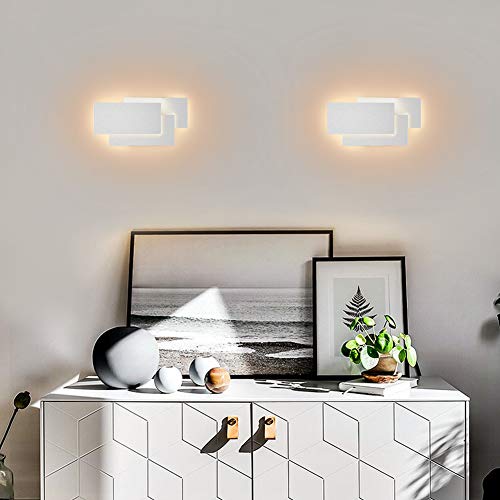 Klighten Aplique de pared Lámpara Moderno LED 24W Lámpara para Decoración del Hogar Pared Dormitorio Pasillo Entrada Blanco cálido 2700~3200K