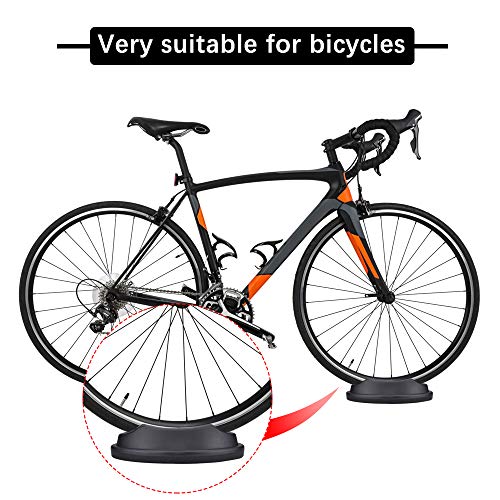 KLYNGTSK 2 PCS Soportes de Rueda Delantera de Bicicleta Antideslizante Bloque Elevador de Rueda para Estabilizar Bicicletas de Carretera, Bicic de Montaña, Entrenamiento de Ciclismo Indoor (Negro)