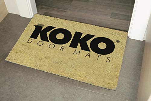 KOKO DOORMATS Felpudo Entrada casa Friki y Divertidos, Felpudo Friki Bienvenido al Lado Oscuro | Felpudo Original para Entrada casa Puerta, terraza o jardín | Fibra de Coco y PVC | 40x60x1.5 cm