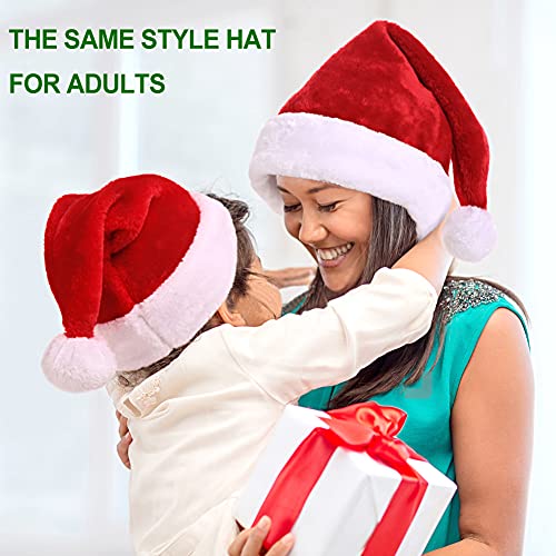 KONVINIT Gorro Navideño para Niño Gorro Santa Claus Gorro de Papá Noel Bambino Roja para niños Chica Sombrero Gorras Padre