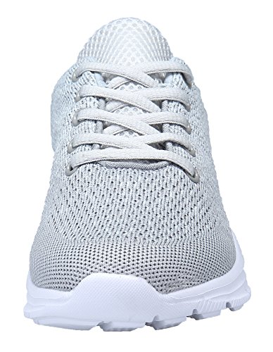 KOUDYEN Zapatillas Deportivas de Mujer Hombre Running Zapatos para Correr Gimnasio Calzado Unisex,XZ746-W-grey-38EU