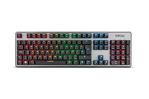 Krom Teclado Gaming Kernel -NXKROMKRNL - Teclado mecanico numerico, iluminacion LED RGB, 9 Efectos iluminacion, silencioso, Layout Español