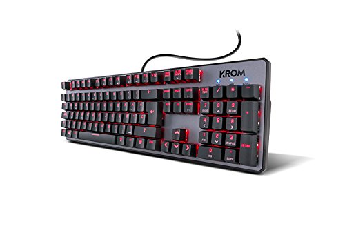 Krom Teclado Gaming Kernel -NXKROMKRNL - Teclado mecanico numerico, iluminacion LED RGB, 9 Efectos iluminacion, silencioso, Layout Español