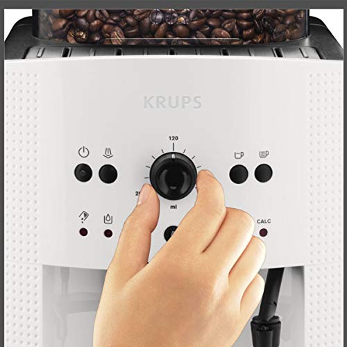 Krups Roma EA8105 - Cafetera superautomática 15 bares de presión, 3 niveles intensidad café, cantidad ajustable de 20 a 220ml, programa automático de limpieza y descalcificación, molinillo integrado