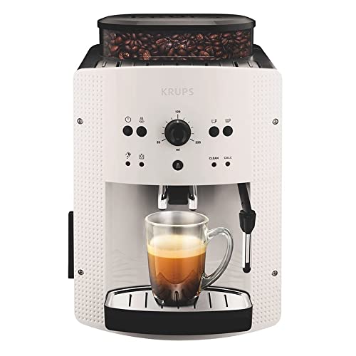 Krups Roma EA8105 - Cafetera superautomática 15 bares de presión, 3 niveles intensidad café, cantidad ajustable de 20 a 220ml, programa automático de limpieza y descalcificación, molinillo integrado