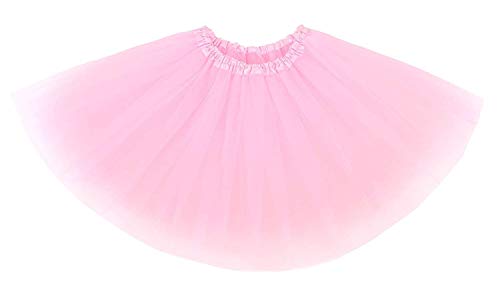 Ksnnrsng Tutu Falda de Mujer Faldas de Tul 50's Short Ballet 3 Capas de Baile para Vestirse Danza (Rosado)