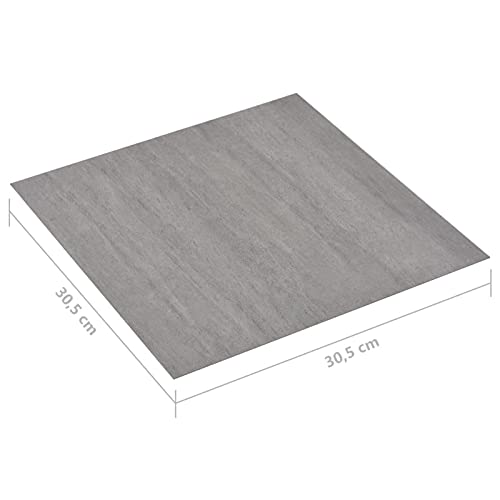 Ksodgun Tarimas Autoadhesivas 20 Unidades PVC Suelo de Vinilo Autoadhesivo lámina Decorativa protección para el Suelo 1,86 m² Rayas Grises