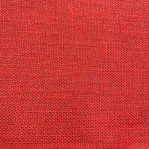 Kt KILOtela Tela por Metros de arpillera/Saco - Yute - Manualidades, Costura - Ancho 147 cm - Largo a elección de 50 en 50 cm | Rojo