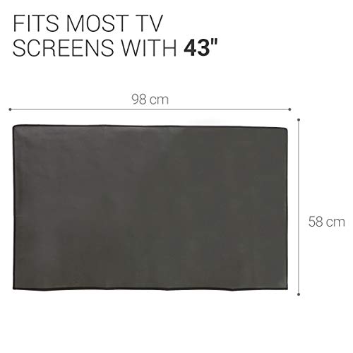 kwmobile Funda para Monitor 43" TV - Cubierta Protectora Textil para Pantalla de TV en Gris Oscuro