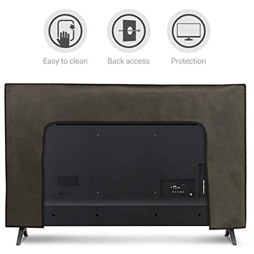 kwmobile Funda para Monitor 43" TV - Cubierta Protectora Textil para Pantalla de TV en Gris Oscuro