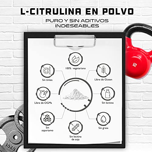 L-Citrulina en polvo - 500 g - L-Citrulina DL-Malato 2:1 - Solubilidad óptima - Vegano - De fermentación vegetal