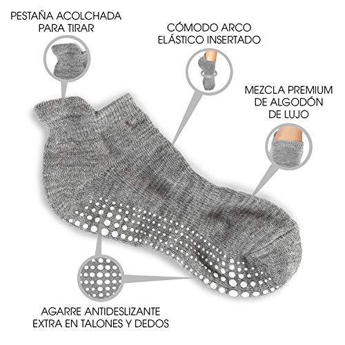 LA Active Calcetines Antideslizantes - Calcetín Antideslizante para Hombre y Mujer, ideal para Deportes como Yoga, Pilates, Ballet, Barre, Ropa Deportiva