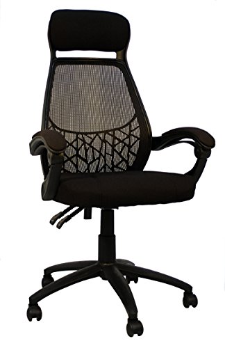 La Silla Española Malaga Silla de Oficina Reclinable, Poliéster, Negro, 30.60x74.20x64.60 cm