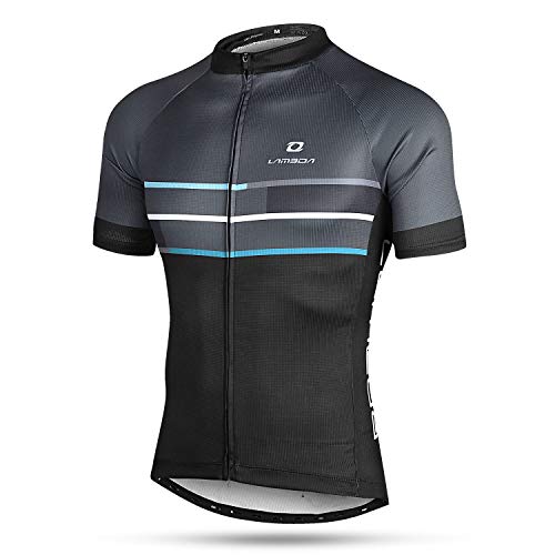 LAMEDA Ropa Ciclismo Verano para Hombre De Manga Corta Maillot Bicicleta para MTB Bici Ciclista(Azul,M)