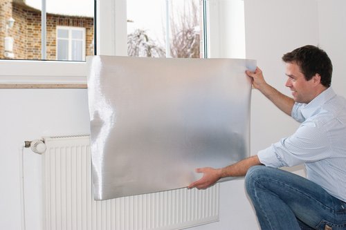 Lámina reflectora de calor para radiadores tesamoll, color plata (1m x 700mm)