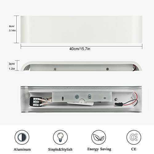 Lámpara de Pared LED 2 unidades, 16 W Lámpara de Pared Moderna Para Interior Para Lámpara de Baño, Salón, Dormitorio, Escalera, Pasillo, Iluminación de Pared, Blanco Cálido 3000K