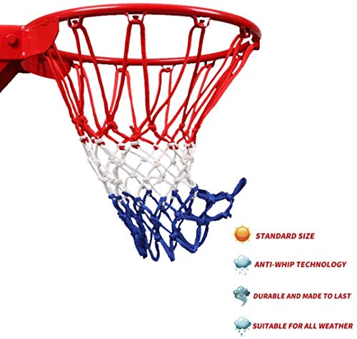 LATERN 2 X Red De Baloncesto Servicio Pesado para Todo Clima, Red De Baloncesto De 12 Aros Estándar Reemplazo Se Adapta A Llantas Interiores O Exteriores