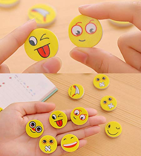 LATERN 80 Piezas Kids Party Bag Set de Relleno, Suave Flexible Bendy lápices y Emoji Smile Erasers Magic Bend Toys School Fun Equipo de papelería Favor Suministros