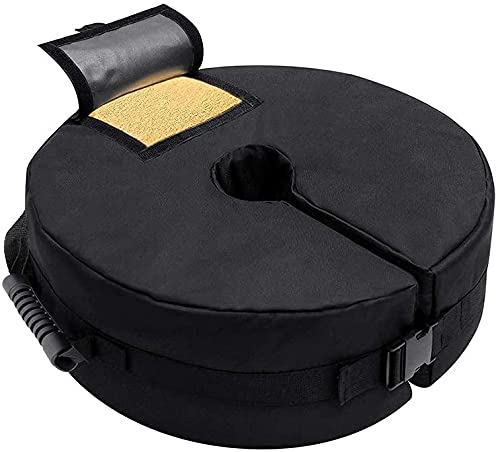 LATERN Bolsa De Peso Para Sombrilla De Patio, 46CM Ronda Soporte De Base De Arena Desmontable Bolsa De Lastre Para Sombrilla Resistente A Intemperie Con Abertura Grande En Forma - Hasta 40 Kg