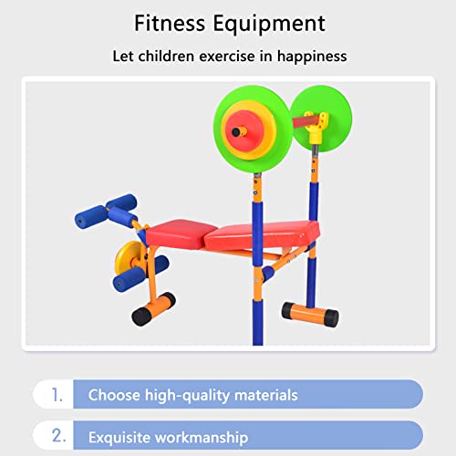 LDIW Equipo De Ejercicio Divertido Y Fitness, Banco Multifunción, Silla Romana Banco Ajustable para Abdominales, Banco Declinado para Niños