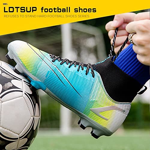 LDTSUP Botas de Fútbol para Hombre Zapatos de fútbol Spike Aire Libre Profesionales Zapatos de fútbol de caña Alta Atletismo Zapatillas de Deporte