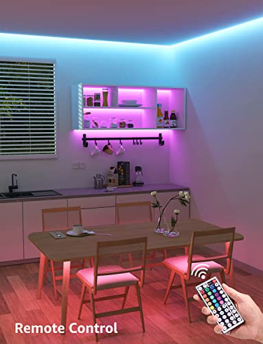 LE Tiras LED 5M, Luces LED Habitación 5m con Control Remoto y Adaptador Corriente, Tira LED RGB 150 5050 Cinta LED, Multicolor y Regulable, Strip Tiras Para Decoración de TV, Techo, Dormitorio, Bares