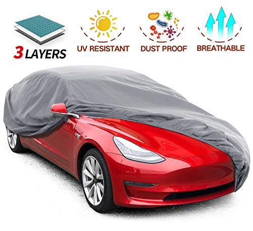 Leader Accessories Funda para Coche 2020 Versión Mejorada Lona Cubierta Exterior de Sedan Resistente al Polvo Rasguño Transpirable (574x160x127cm)