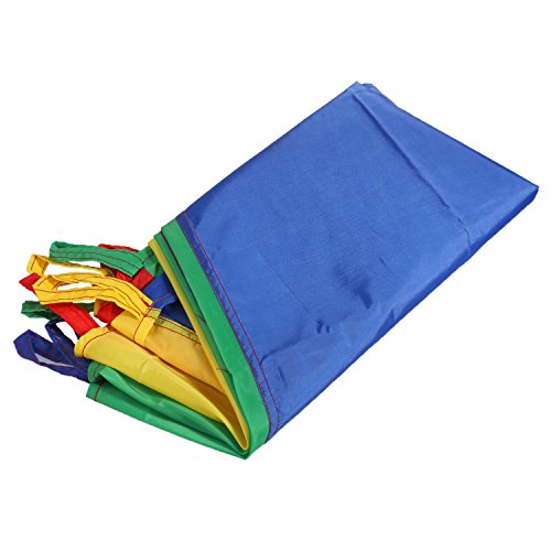 LEADSTAR 6FT Juego De Paracaídas de Color para Niños Arco Iris Juegos Actividades Deportivas Fiestas Ejercicios en Grupo Al Aire Libre (2m)