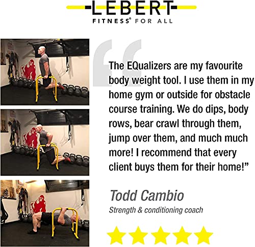 Lebert Ecualizador de fitness con banda de resistencia – Equipamiento de calistenia ✓ Estación de dip ✓ Barra de flexiones para levantamiento de pesas ✓ Equipo de peso corporal ✓ para uso intensivo