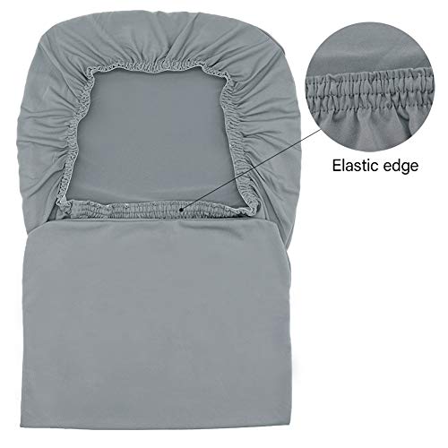 Leeyunbee 6 Piezas Fundas de Sillas de Comedor, Elásticas y Modernas Funda Asiento Silla, Desmontables Lavables Cubiertas para Sillas para Comedor Hotel Banquete de Boda Decoración (Plata Gris)