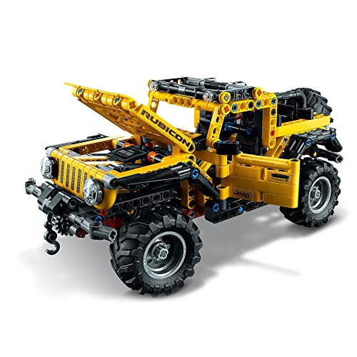 LEGO 42122 Technic Jeep Wrangler, Coche de Juguete 4x4, Set de Construcción de Vehículo Todoterreno