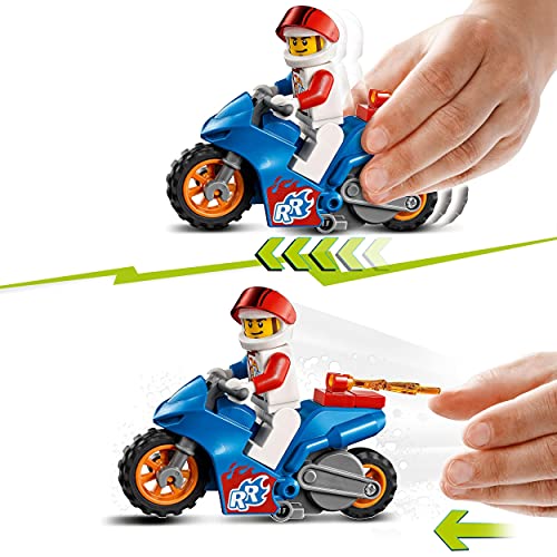 LEGO 60298 City Stuntz Moto Acrobática: CoheteJuguete con Moto con Rueda de Inercia y Mini Figura del Piloto para Niños 5 años