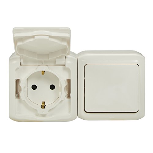 Legrand 782371 forix 4000900290 – Interruptor de Cambio, salpicaduras (IP44), para montaje en la pared, Estándar de Color Blanco