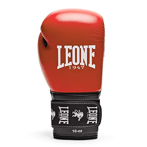 LEONE 1947 Ambassador Guantes de Boxeo, Unisex Adulto, Rojo, 14oz