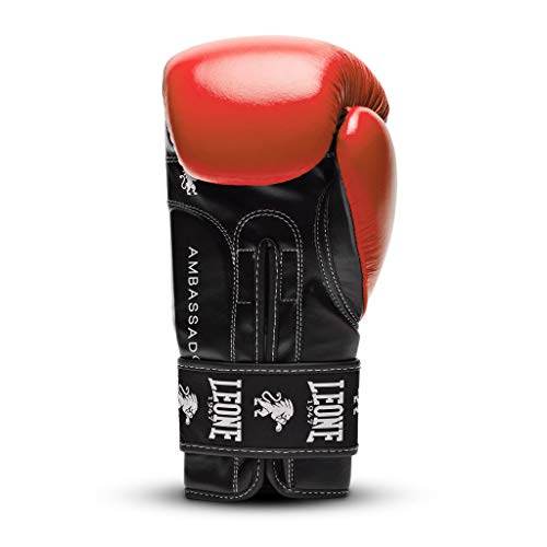 LEONE 1947 Ambassador Guantes de Boxeo, Unisex Adulto, Rojo, 14oz