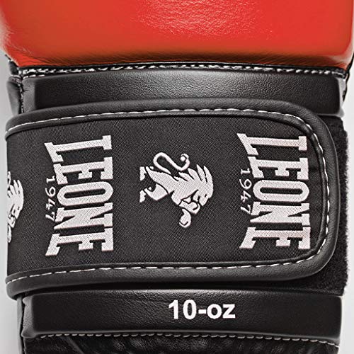 LEONE 1947 Ambassador Guantes de Boxeo, Unisex Adulto, Rojo, 14oz