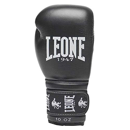 LEONE 1947 Ambassador - Guantes de Boxeo Unisex para Adultos, Color Negro, 16 oz