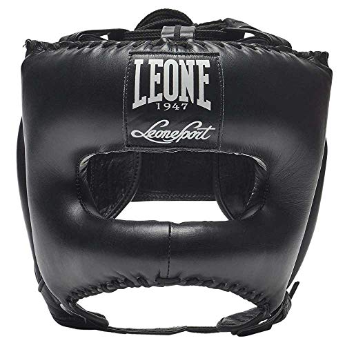 LEONE 1947, Casco Boxeo Unisex Adulto, Negro, S/M