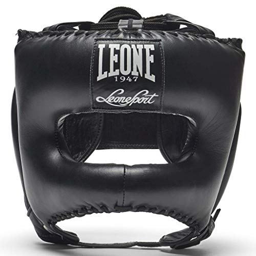 LEONE 1947, Casco de Boxeo Unisex Adulto, Negro, L/XL