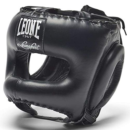 LEONE 1947, Casco de Boxeo Unisex Adulto, Negro, L/XL