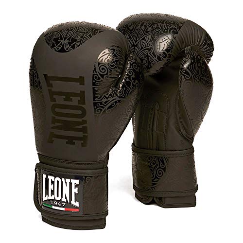 LEONE 1947 Maori - Guantes de Boxeo Unisex para Adulto, Color Negro, 10 oz