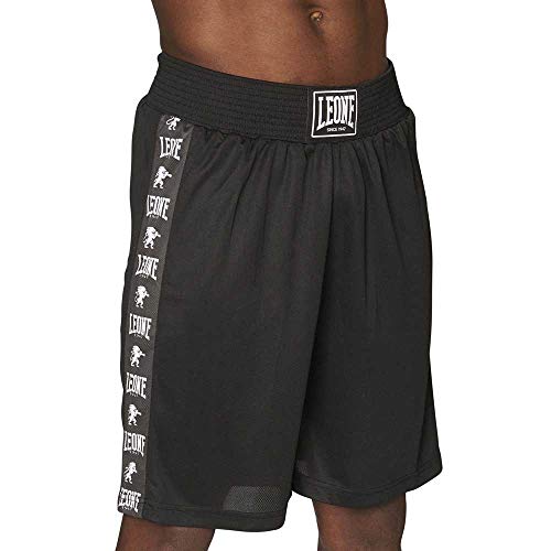 LEONE 1947 Pantalocino Boxer Pantalón de Boxeo Ambassador, Unisex Adulto, Negro, L