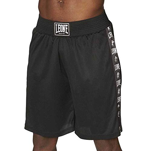 LEONE 1947 Pantalocino Boxer Pantalón de Boxeo Ambassador, Unisex Adulto, Negro, L