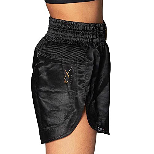 Leone 1947 Pantaloncini Donna Pantalones Cortos Kick-Thai para Mujer, Negro, S